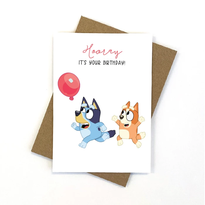 Bluey Hooray Birthday Card 11cm X 15cm 1 Bluey Hooray Birthday Card 11cm X 15cm