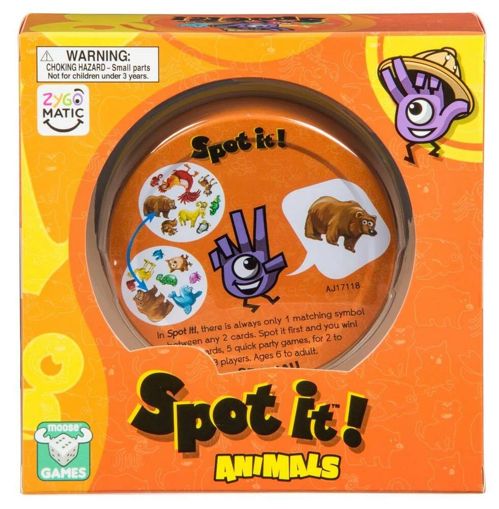 Moose Games SPOT IT! Animals Card Game 2 Moose Games SPOT IT! Animals Card Game - Image 2