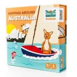 Mizzie The Kangaroo Hopping Around Australia Set Of 3 Puzzles