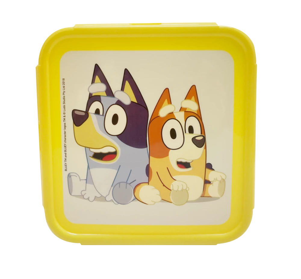 Bluey Sandwich Container - Yellow 1 Bluey Sandwich Container - Yellow